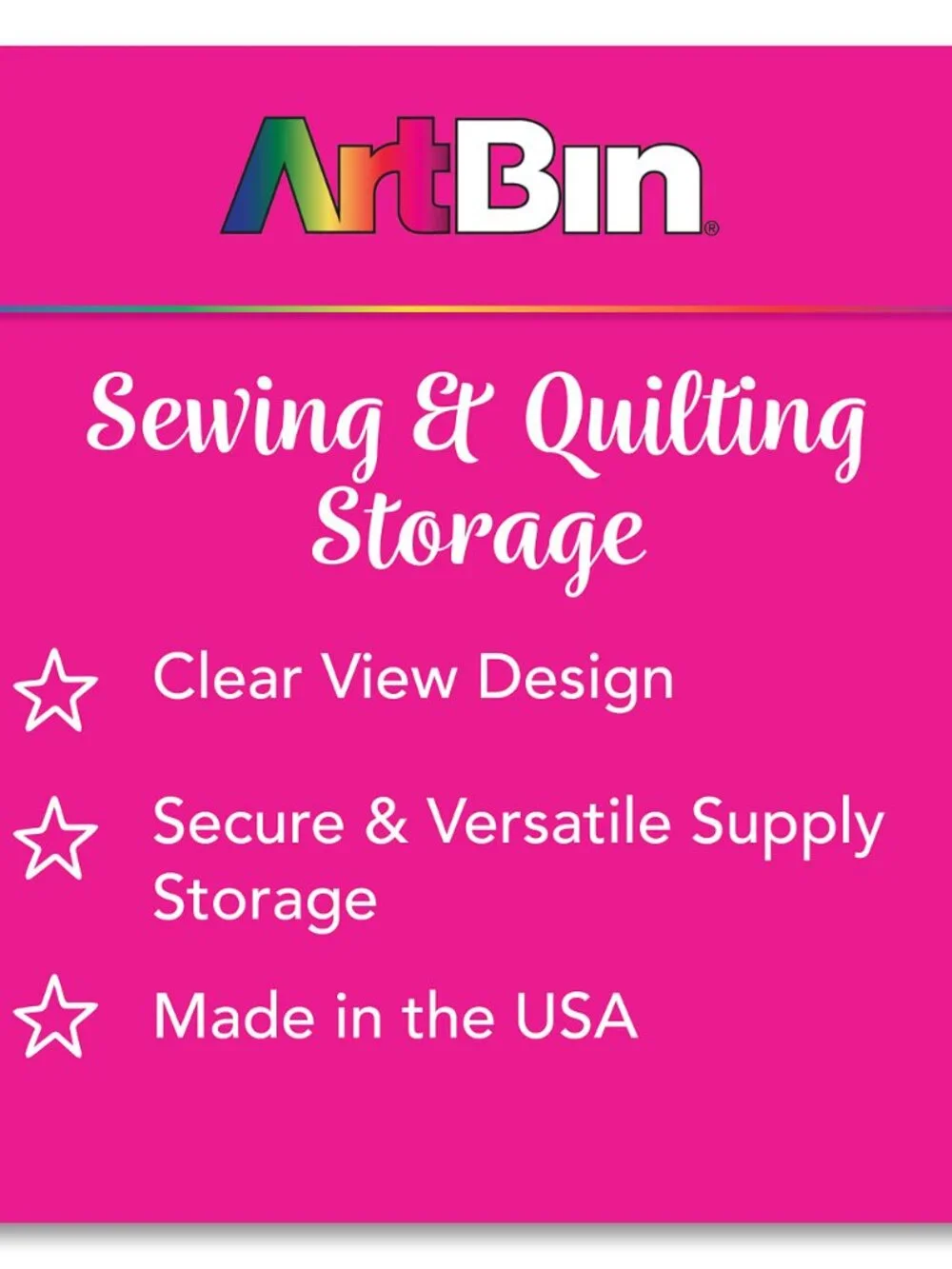 ArtBin 8156AB Large Bobbin Box, Sewing Bobbin Organizer, [1] Plastic Storage Cas